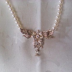 Vintage Floral/Pearl Necklace  3/$20
